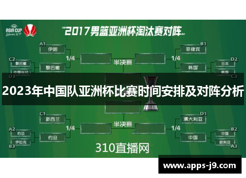 2023年中国队亚洲杯比赛时间安排及对阵分析